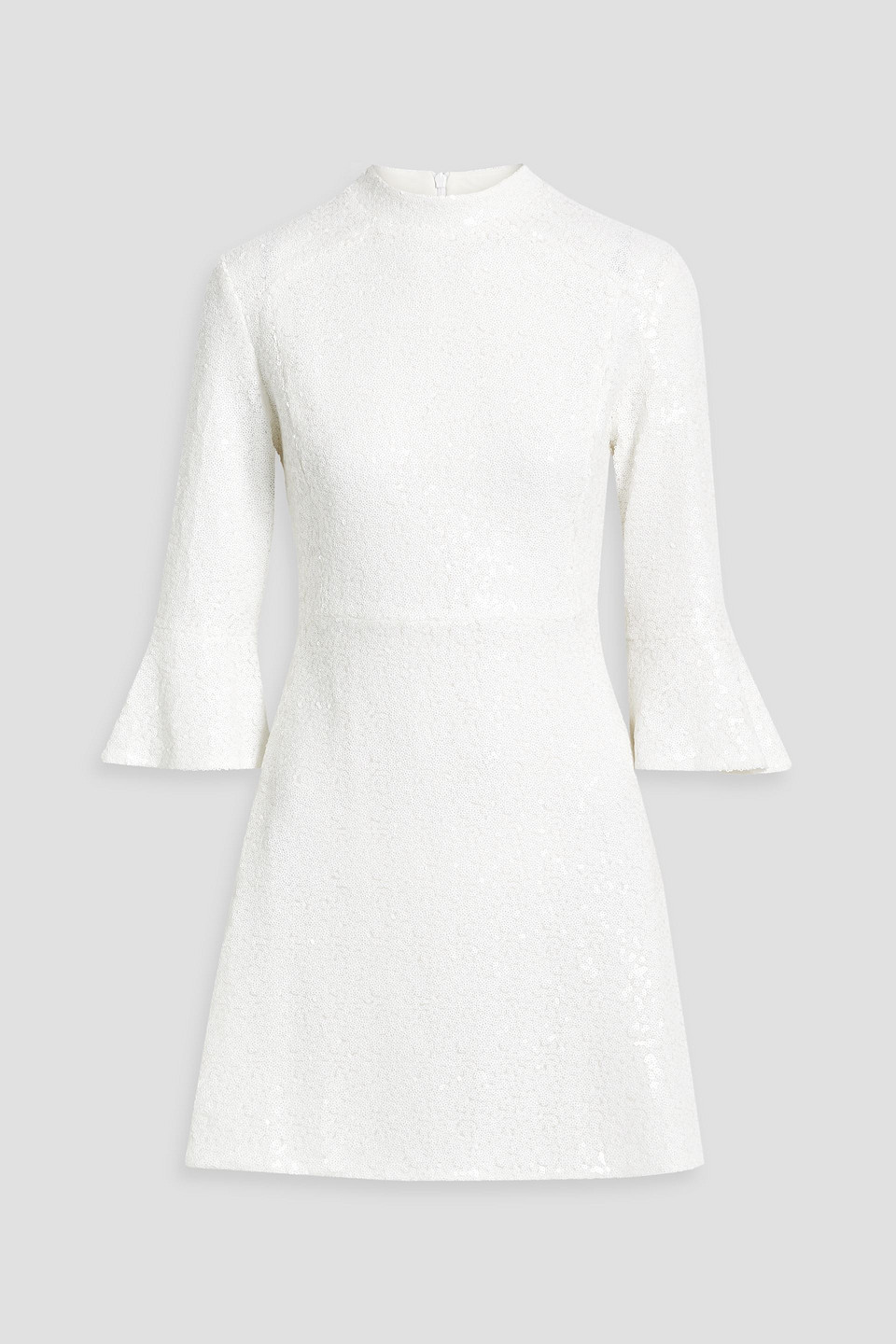 Hvn Ashley Sequined Cotton Mini Dress In White