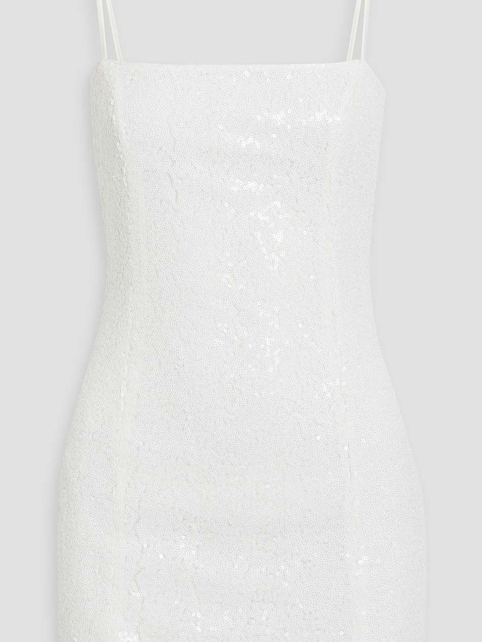 mia sequined cotton-mesh mini dress