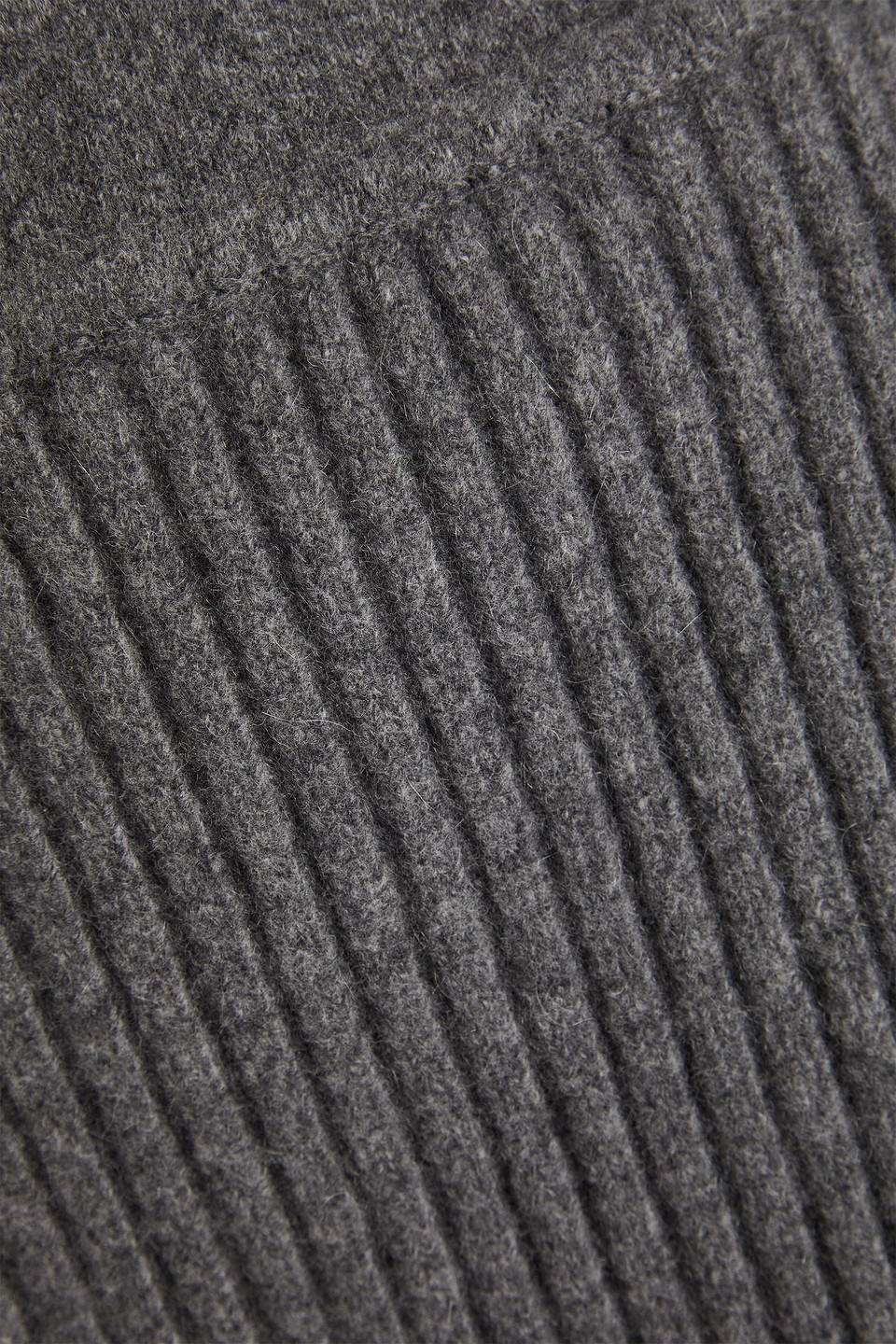 Thom Browne Ribbed Wool And Cashmere-blend Midi Skirt In Gray