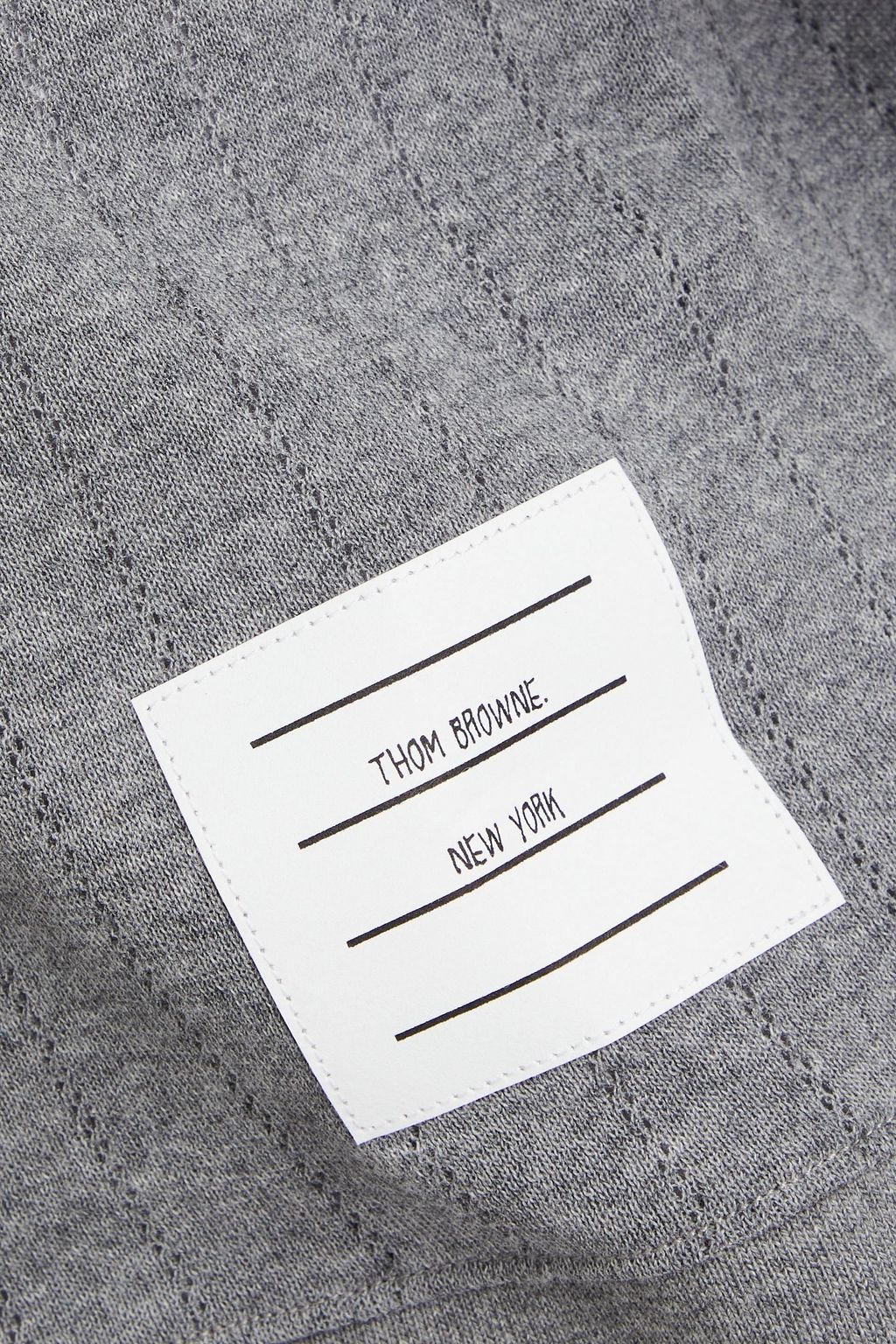THOM BROWNE Pointelle-knit cotton-blend cardigan