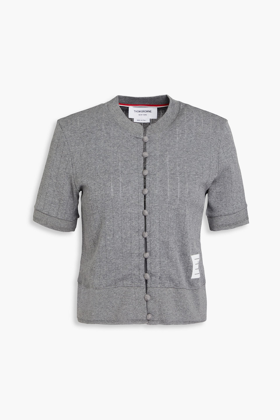 Thom Browne Grey Button Cardigan In 035 Med Gry