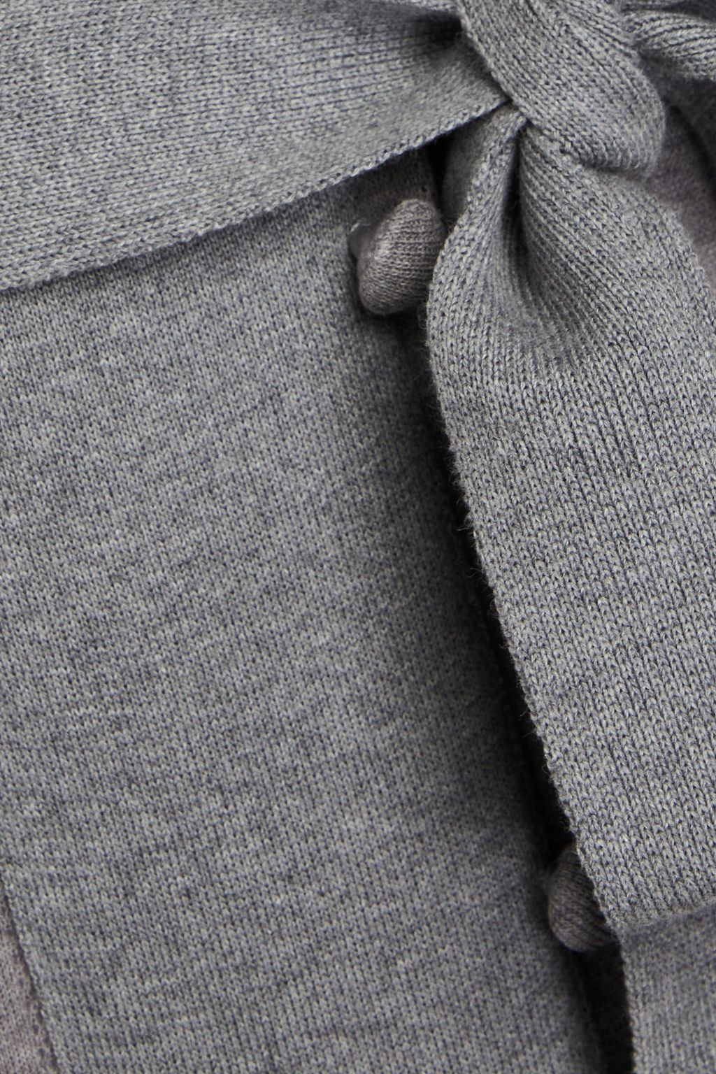 THOM BROWNE Hemdkleid in Midilänge aus Pointelle-Strick aus einer Baumwollmischung mit Gürtel