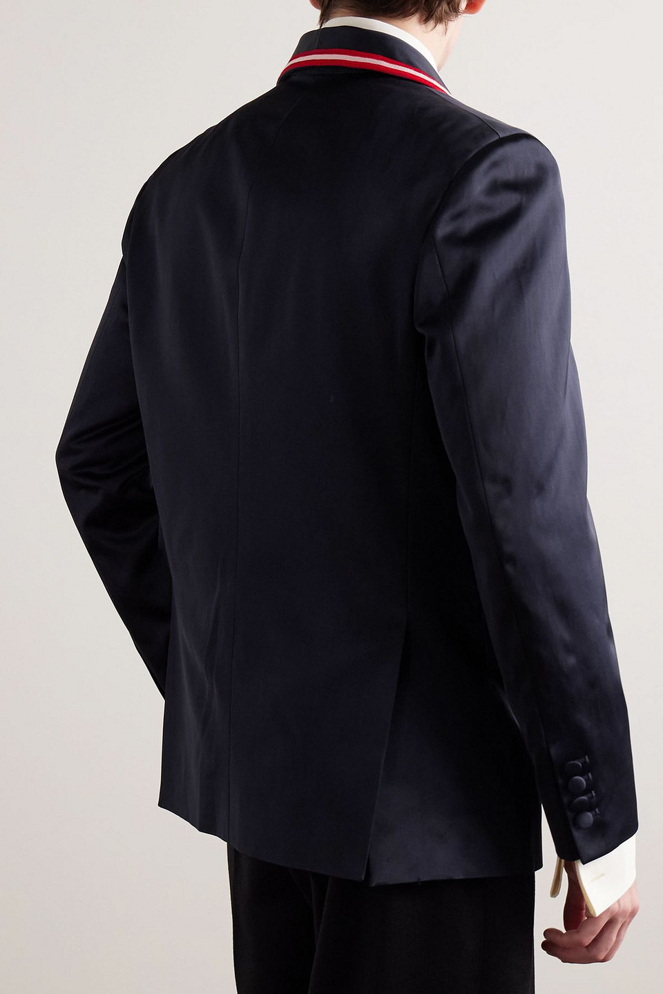  Bode - Embroidered Satin Blazer - Blue - Us 38 