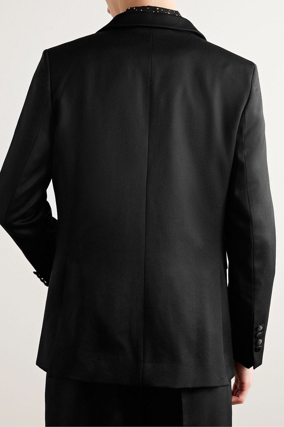 Bode - Silk-satin Trimmed Wool Barathea Tuxedo Jacket - Black - Us 38 