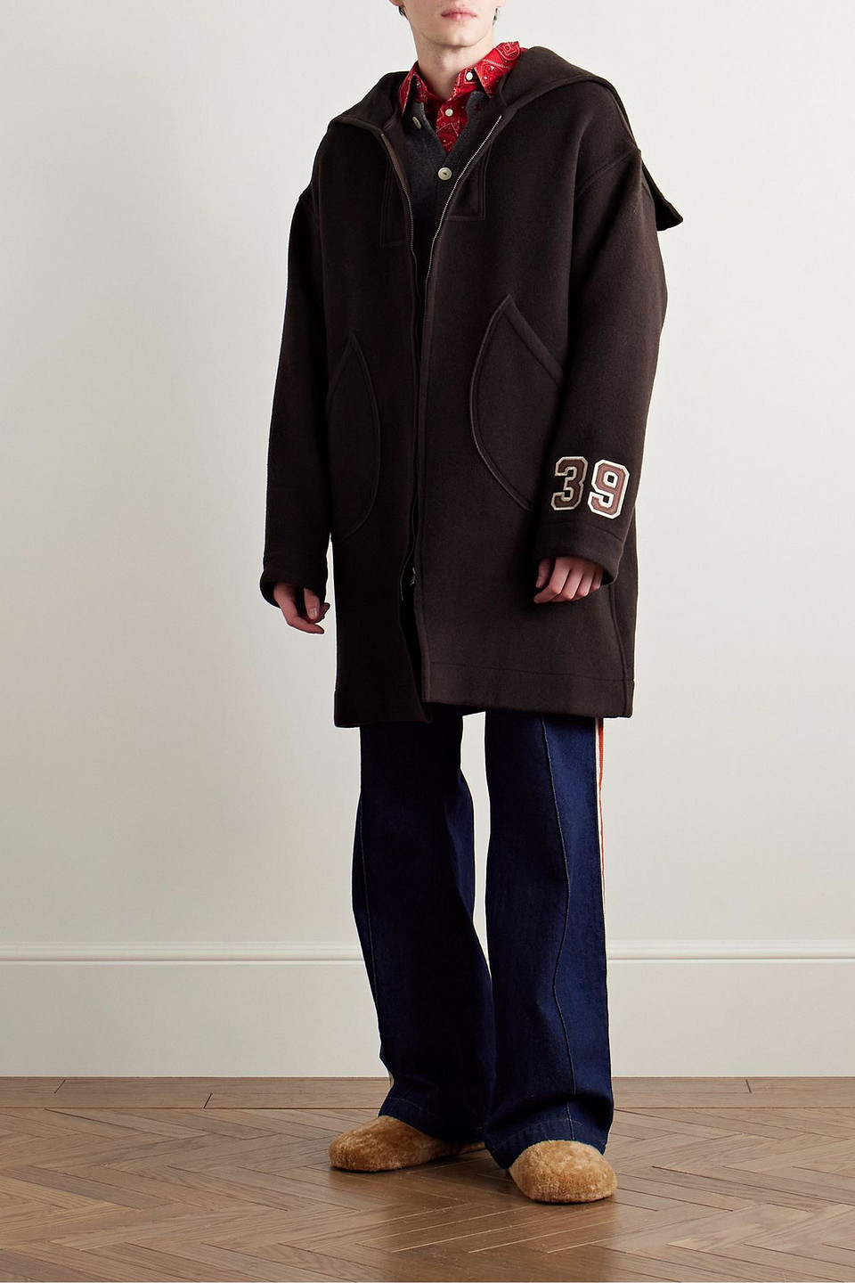Bode Brown Sideline Coat In Brown