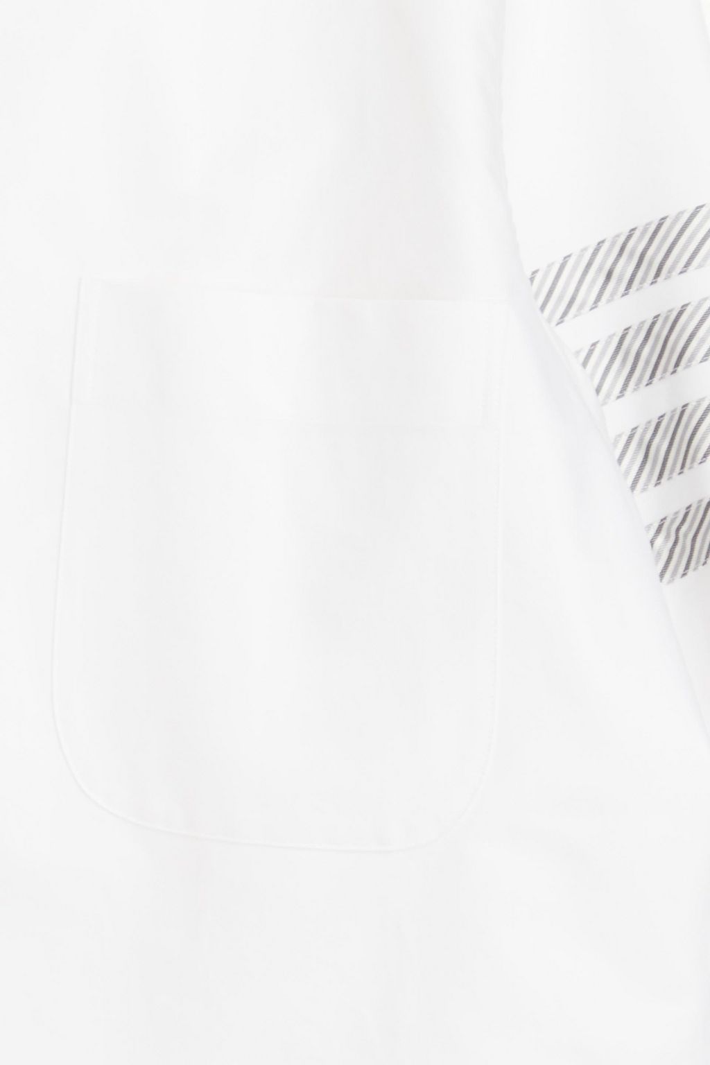 THOM BROWNE 스트라이프 코튼 옥스퍼드 셔츠