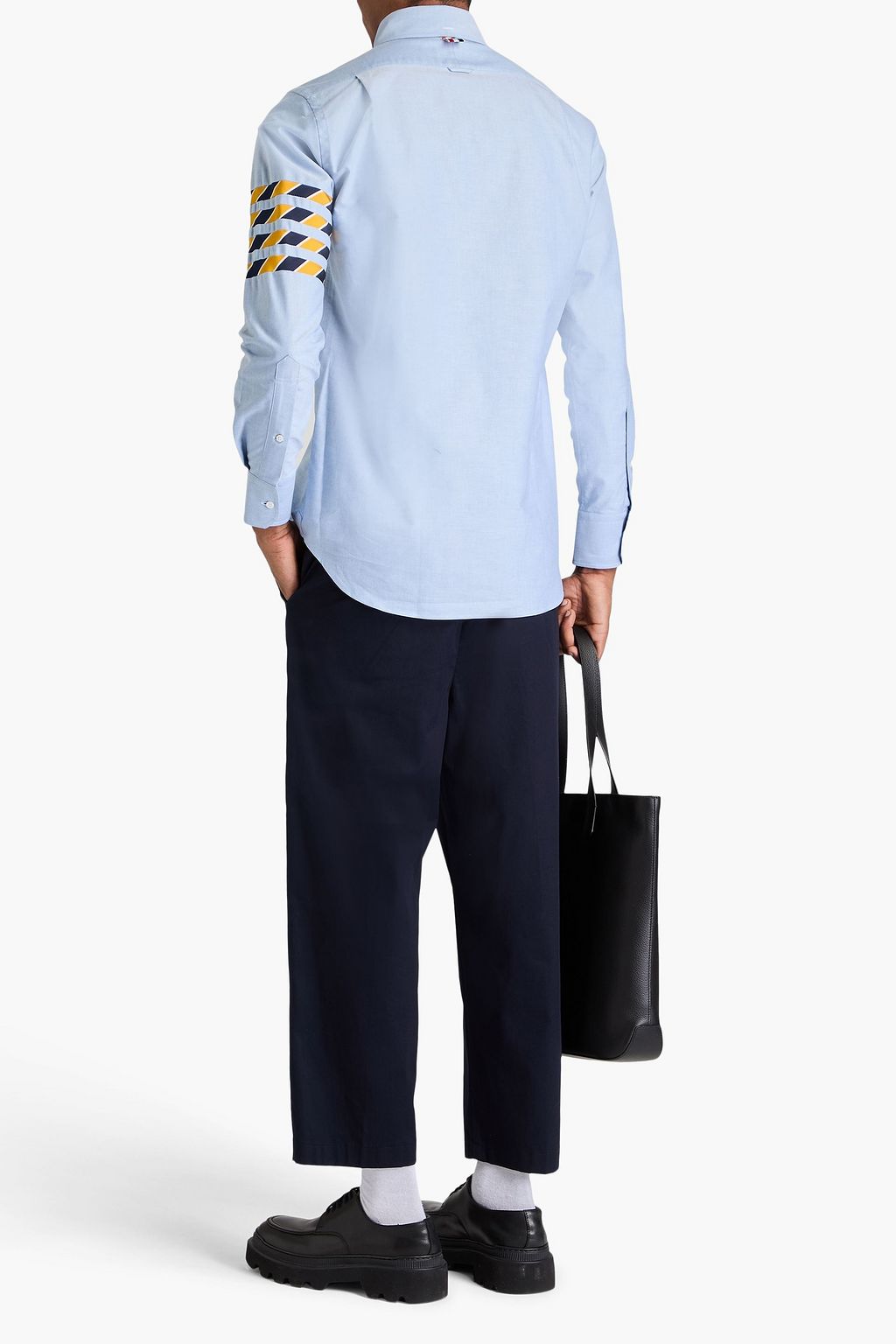 THOM BROWNE Striped cotton-oxford shirt