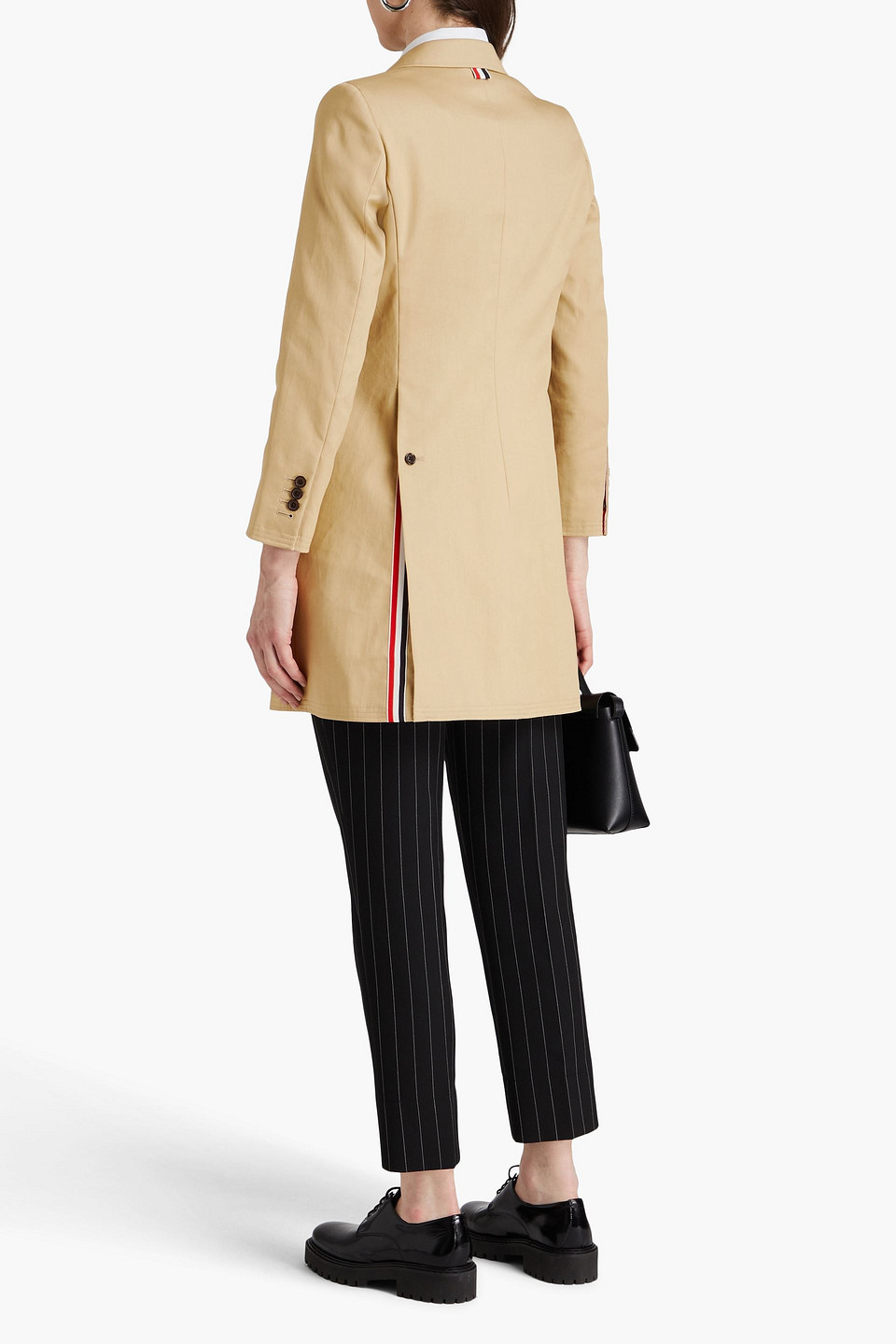 Shop Thom Browne Chesterfield Cotton-twill Coat In Beige