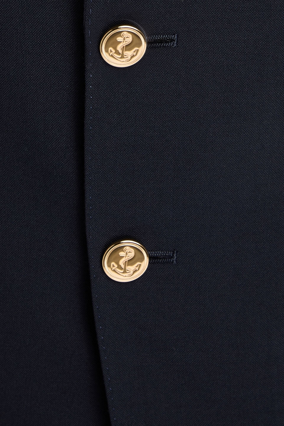 Shop Thom Browne Grain De Poudre Wool-blend Blazer In Navy