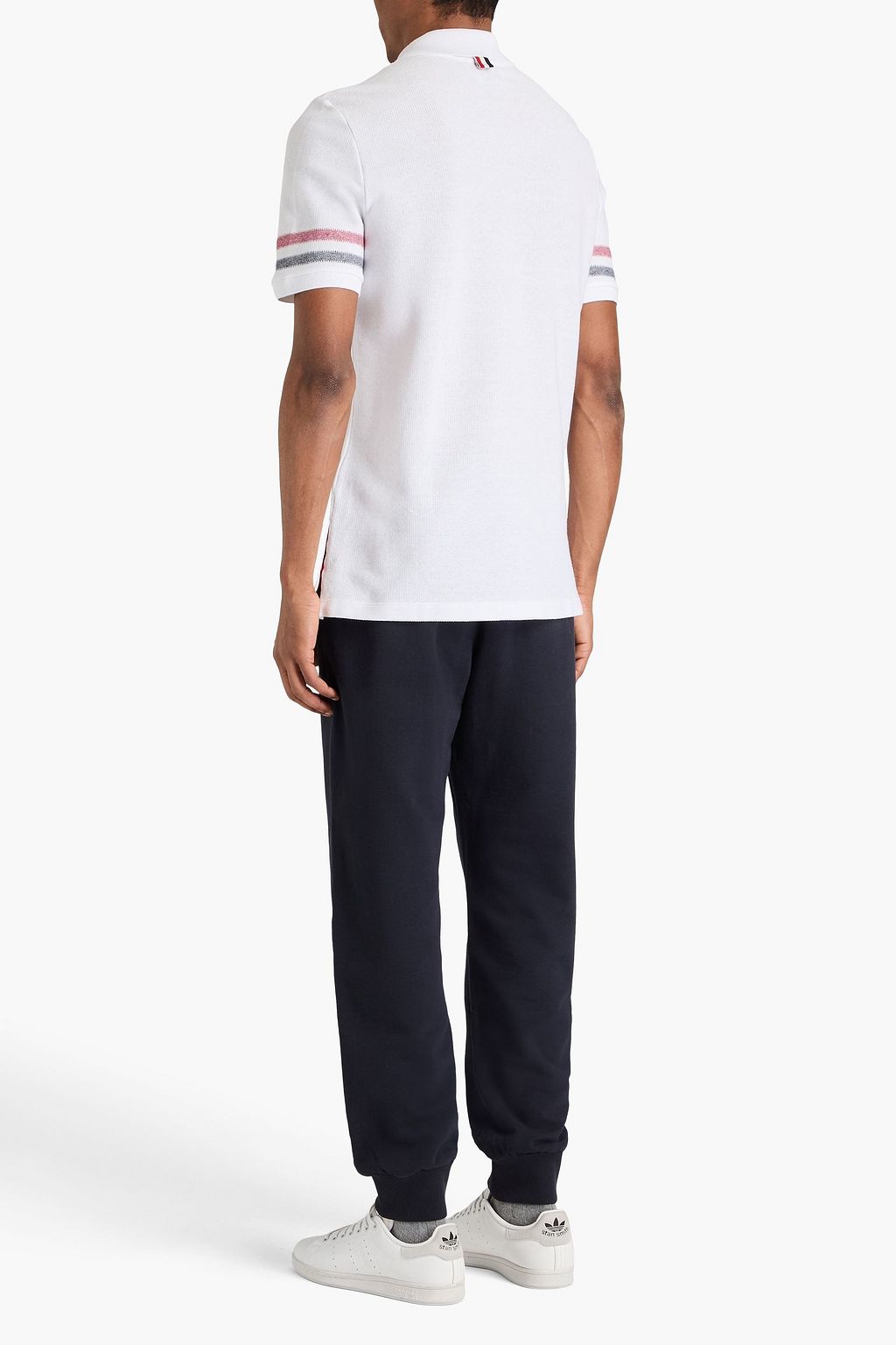 THOM BROWNE Poloshirt aus Baumwolle mit Streifen