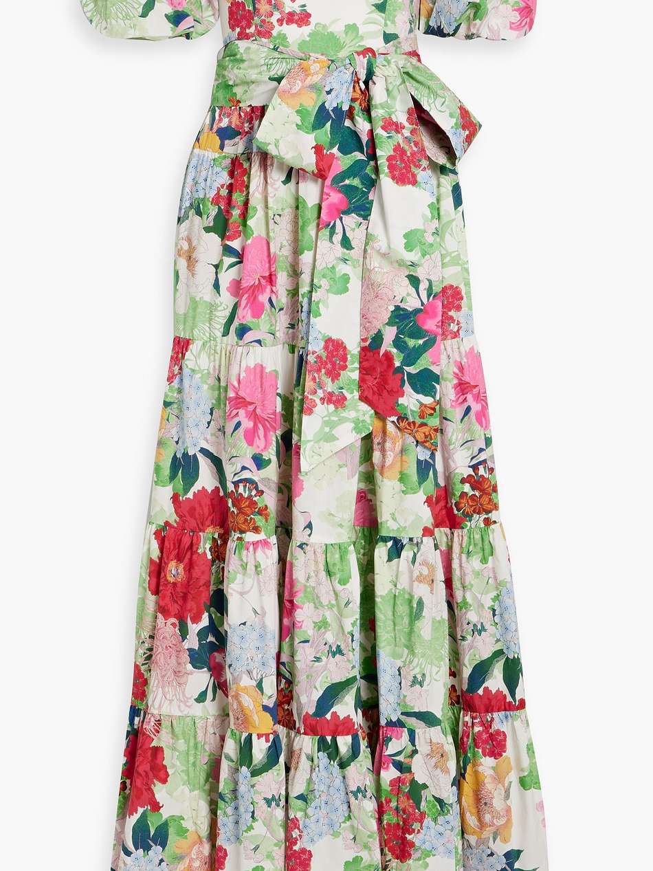 wethersfield off-the-shoulder floral-print cotton-poplin maxi dress
