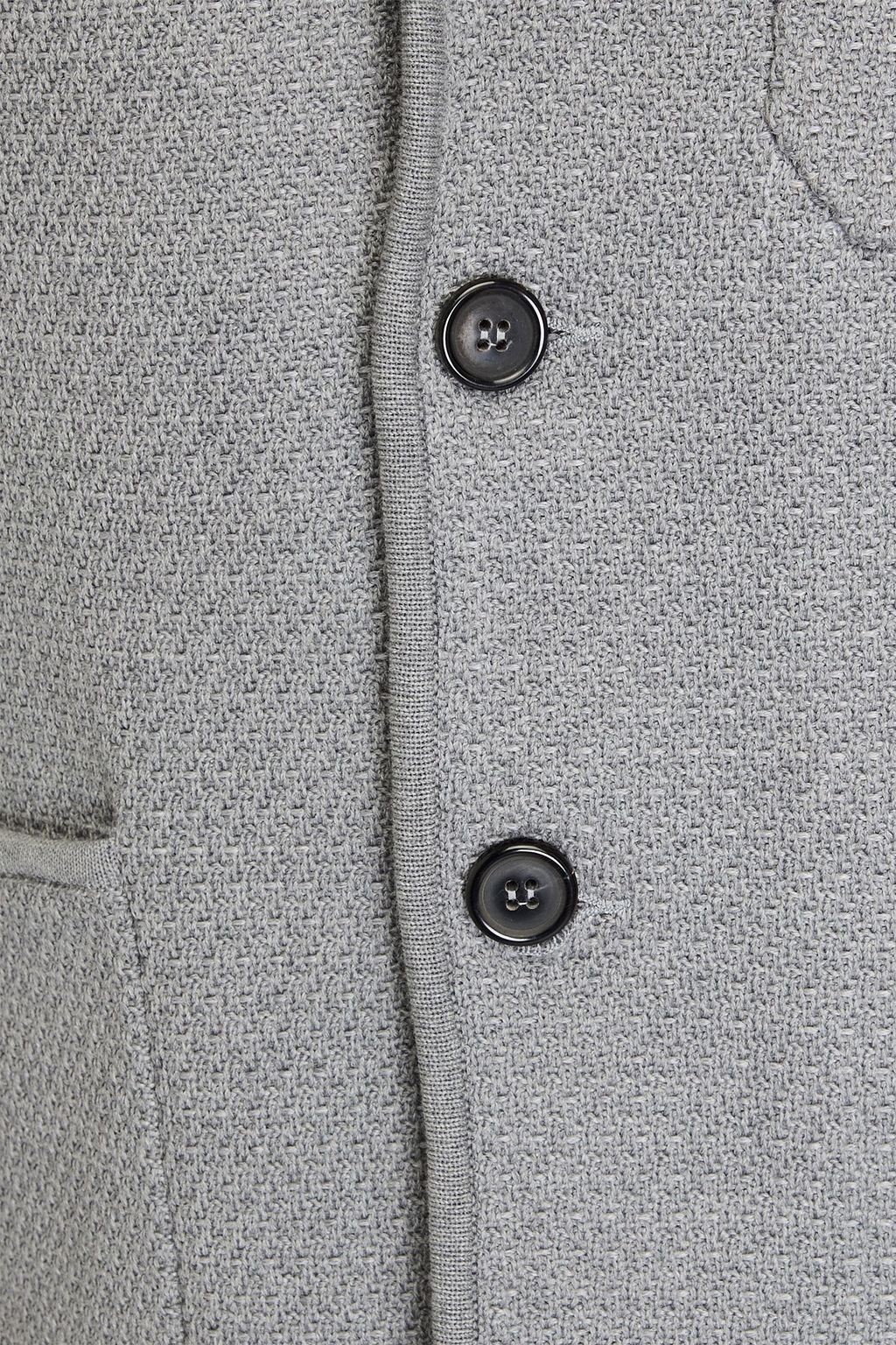 THOM BROWNE Striped cotton-blend tweed blazer