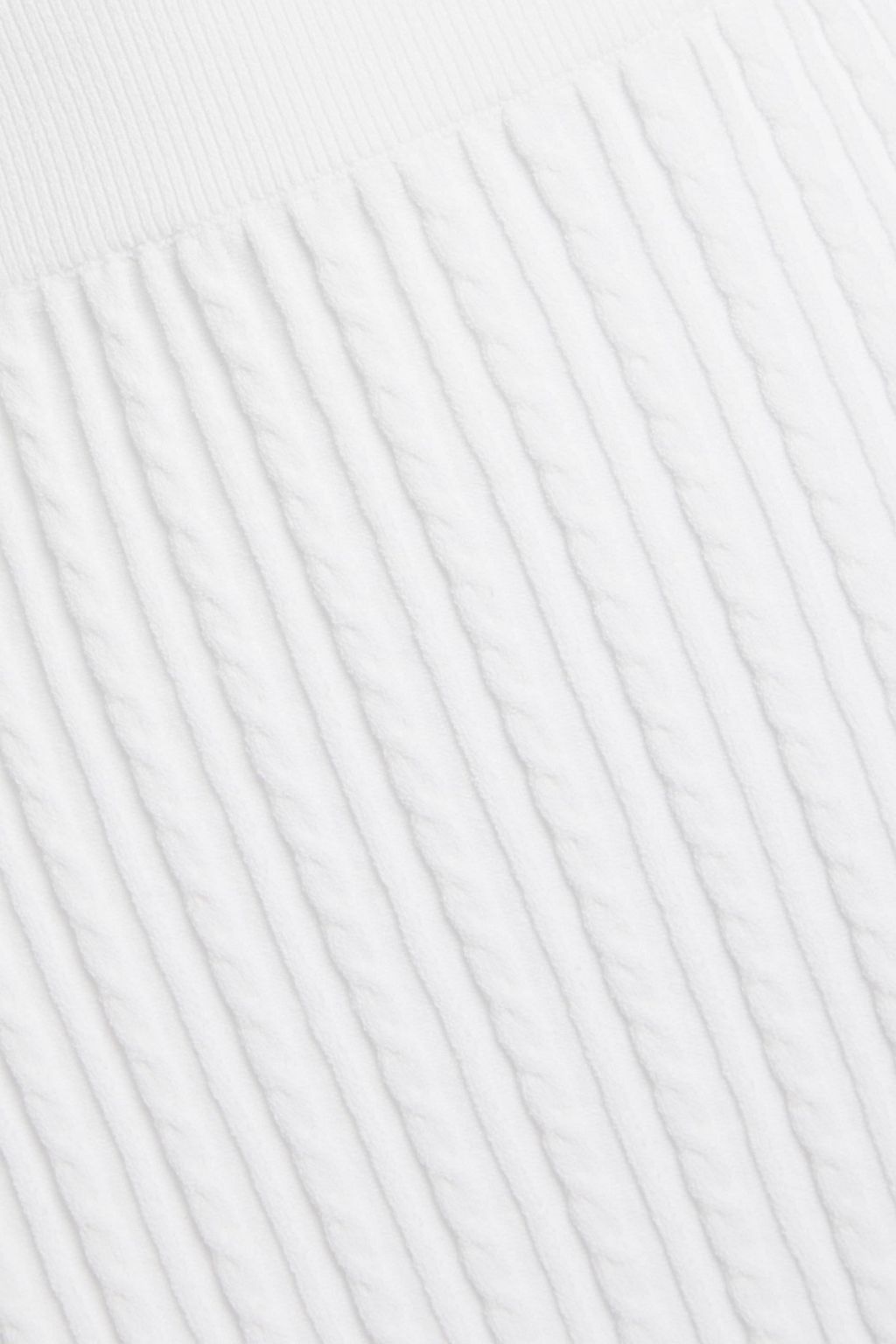 THOM BROWNE Striped cable-knit midi skirt