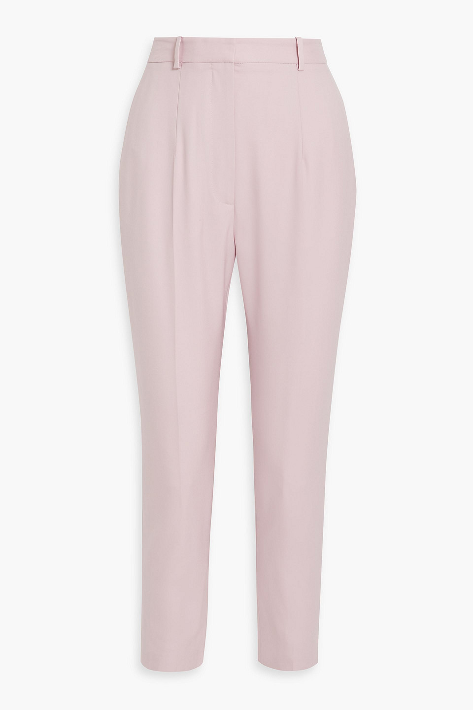 Alexander Mcqueen Cropped Wool-twill Slim-leg Pants In Pastel Pink