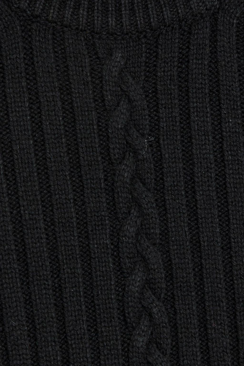 MCQUEEN Cable-knit wool and cashmere-blend peplum sweater