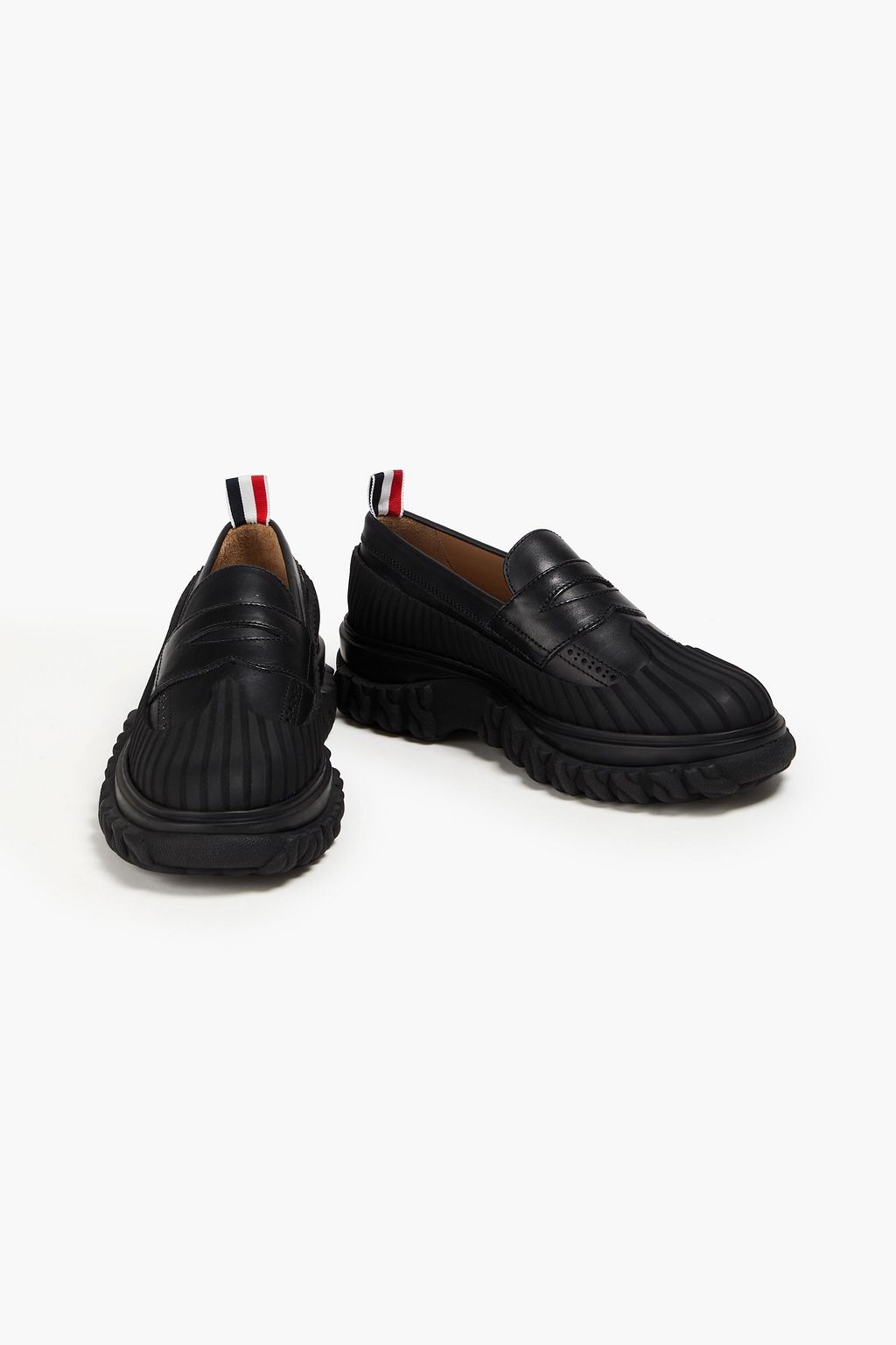 THOM BROWNE حذاء لوفر من المطاط والجلد