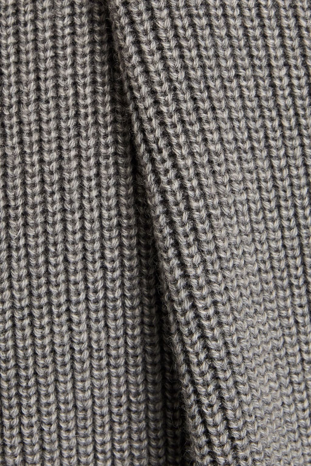 THOM BROWNE Striped ribbed cashmere sweater