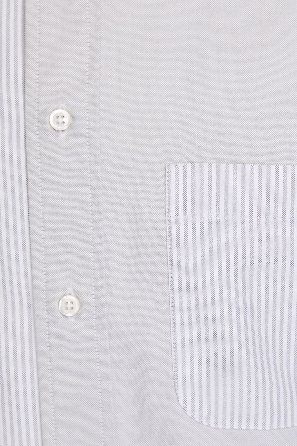 THOM BROWNE Striped cotton Oxford shirt