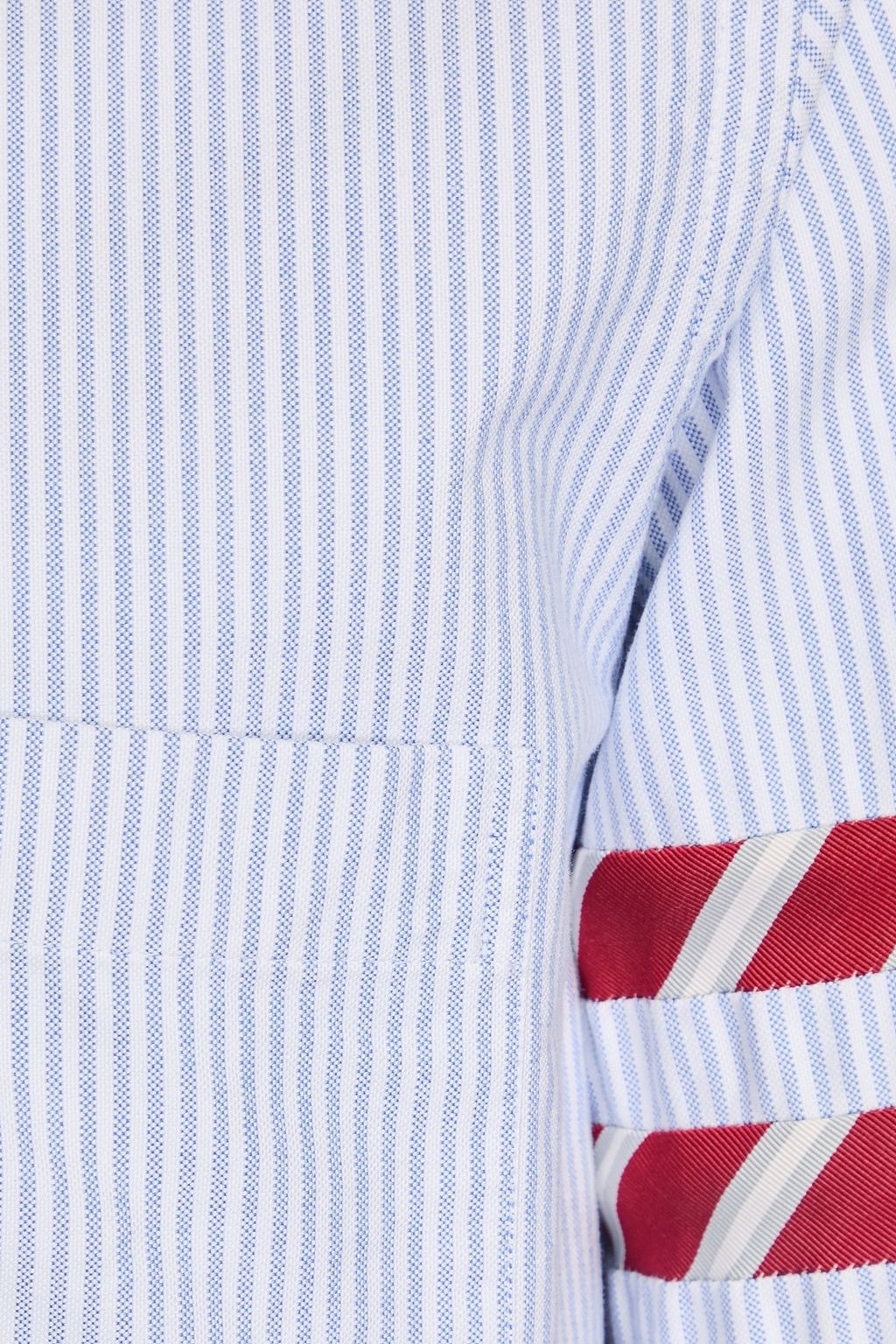 THOM BROWNE Striped cotton-oxford shirt