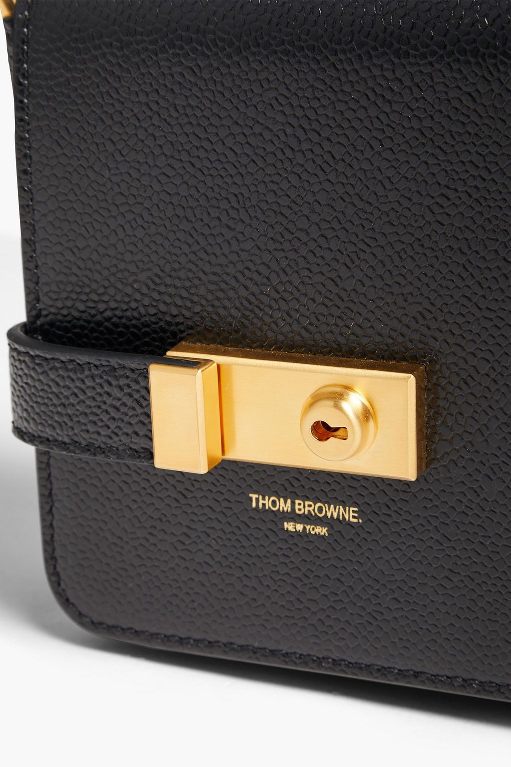 THOM BROWNE حقيبة كتف مصنوعة من الجلد المُحبّب