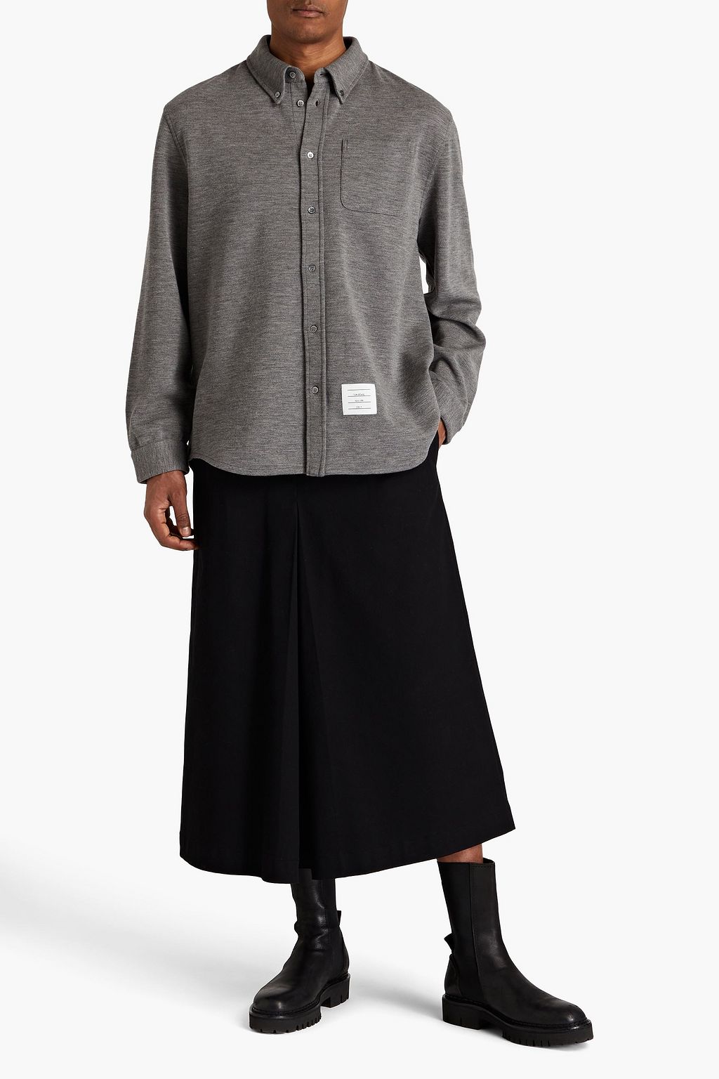 THOM BROWNE قميص من الصوف