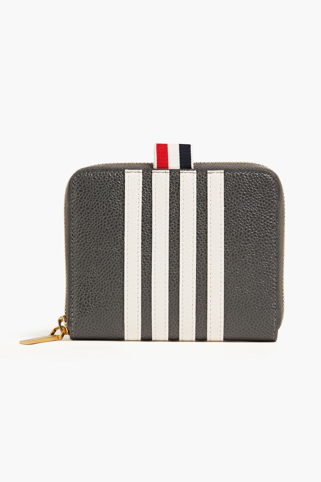 THOM BROWNE ペブル加工レザー ウォレット ストライプ | THE OUTNET 