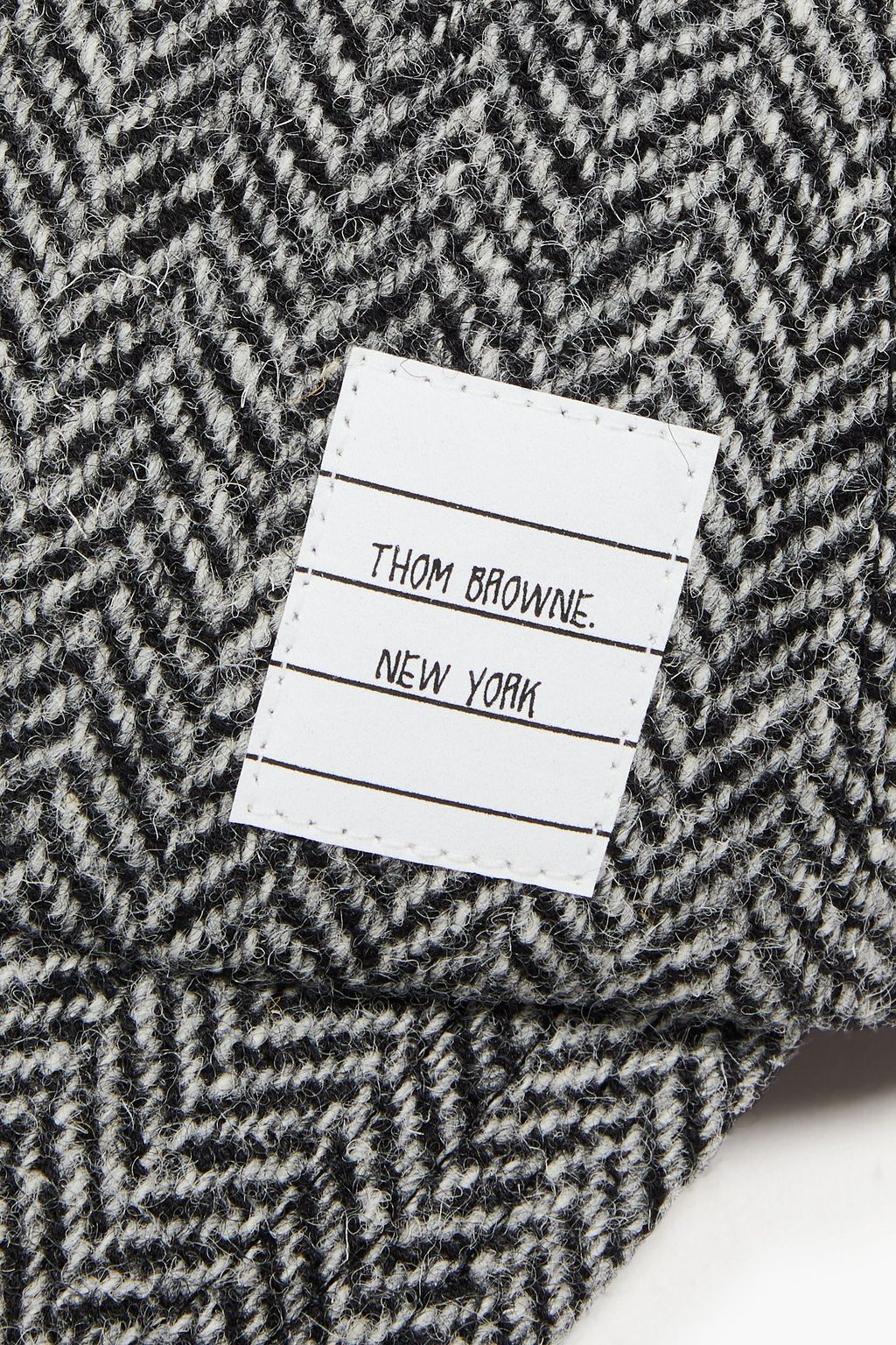 THOM BROWNE Herringbone wool-tweed baseball cap