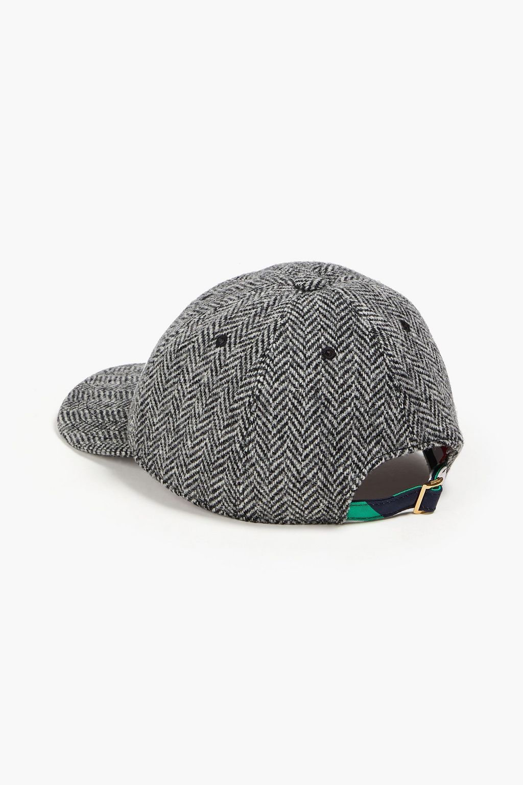 THOM BROWNE Herringbone wool-tweed baseball cap