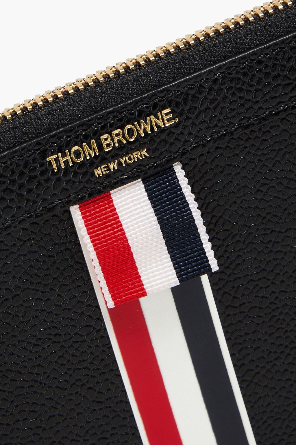 THOM BROWNE Pebbled-leather tablet case