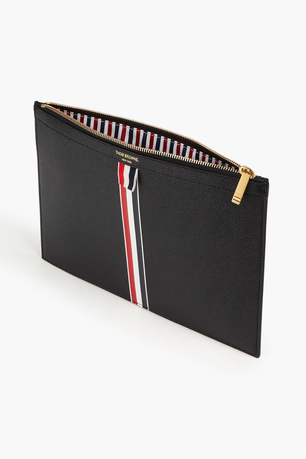 THOM BROWNE Pebbled-leather tablet case