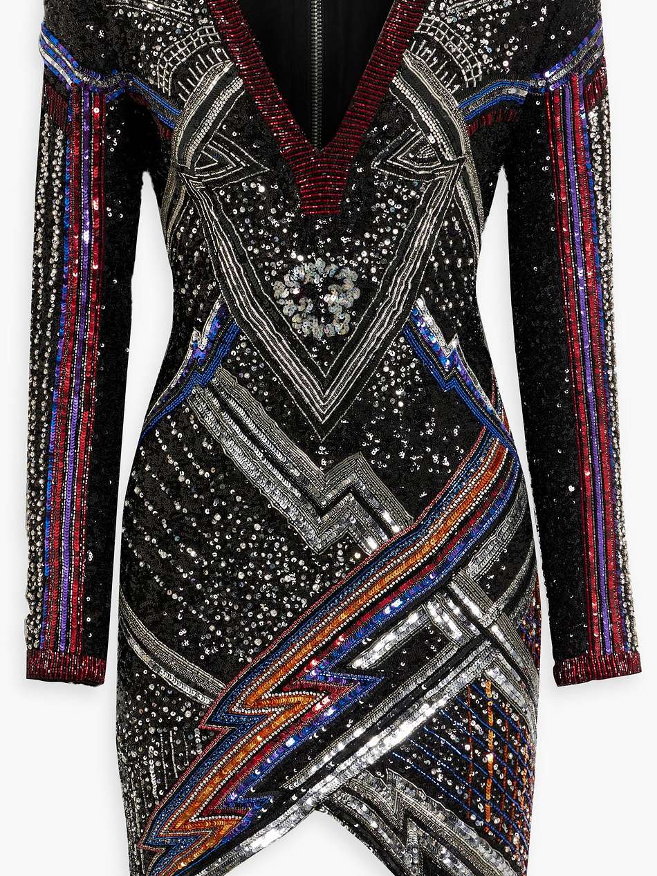 embellished tulle mini dress