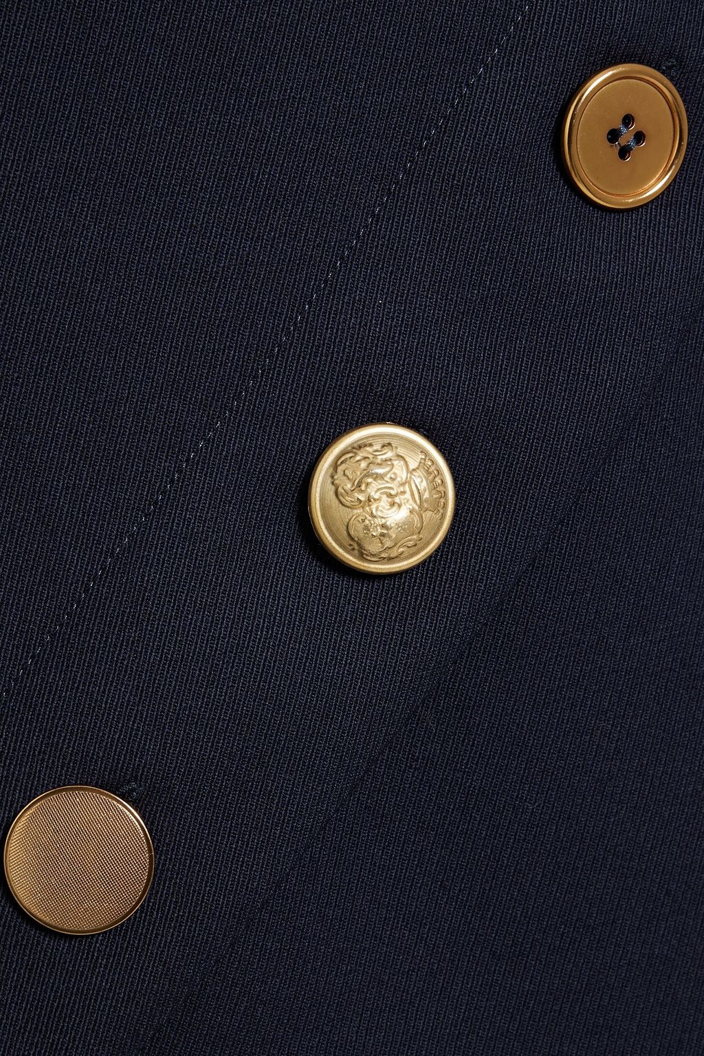 MCQUEEN Button-embellished wool-twill midi skirt