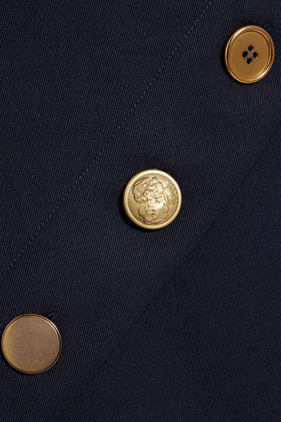 ALEXANDER MCQUEEN BUTTON-EMBELLISHED WOOL-TWILL MIDI SKIRT