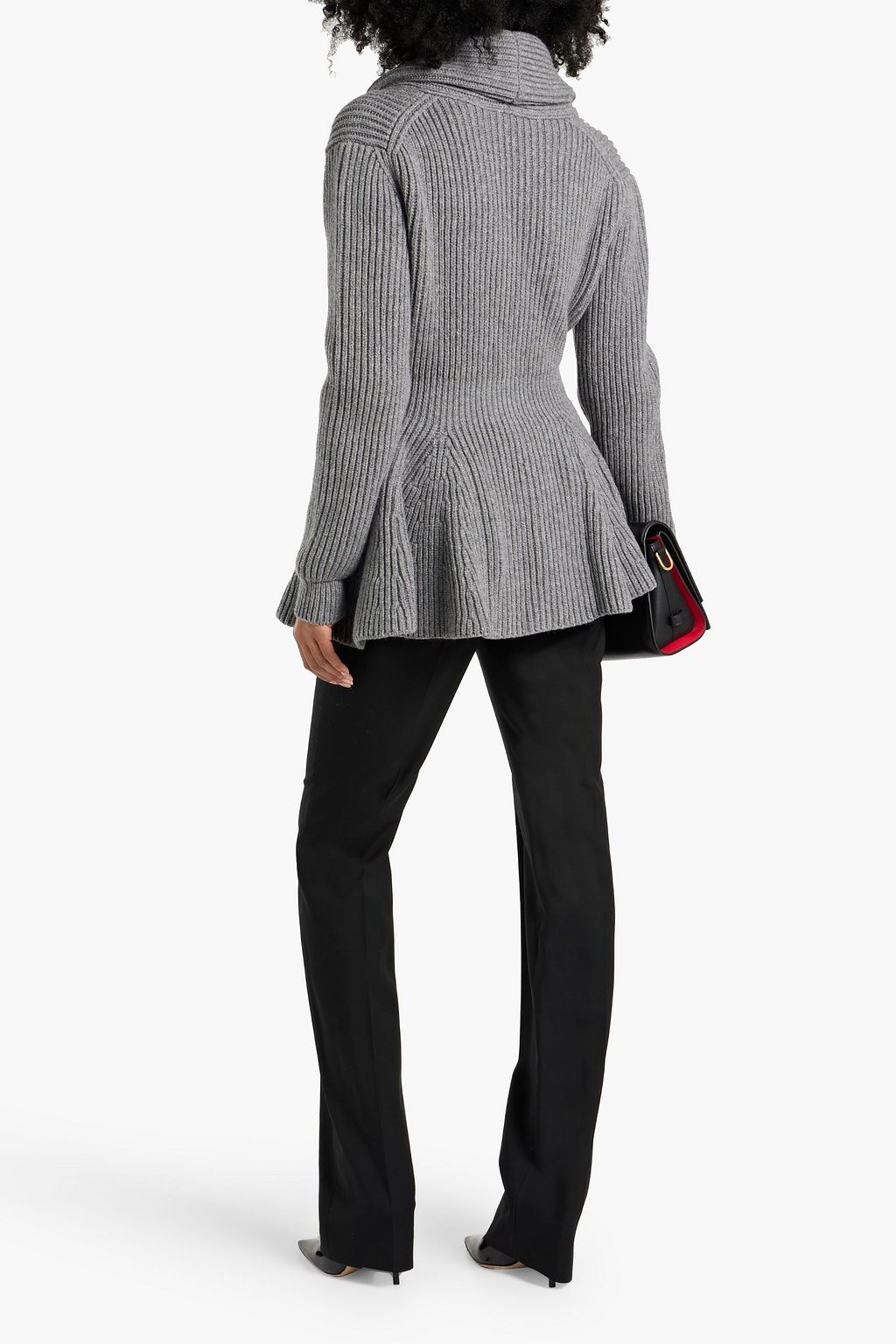 MCQUEEN Wool-twill bootcut pants