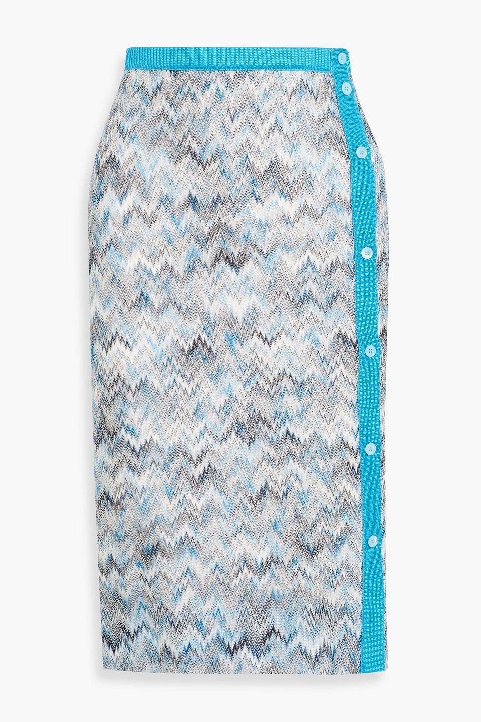 Missoni Crochet-knit Pencil Skirt In Türkis