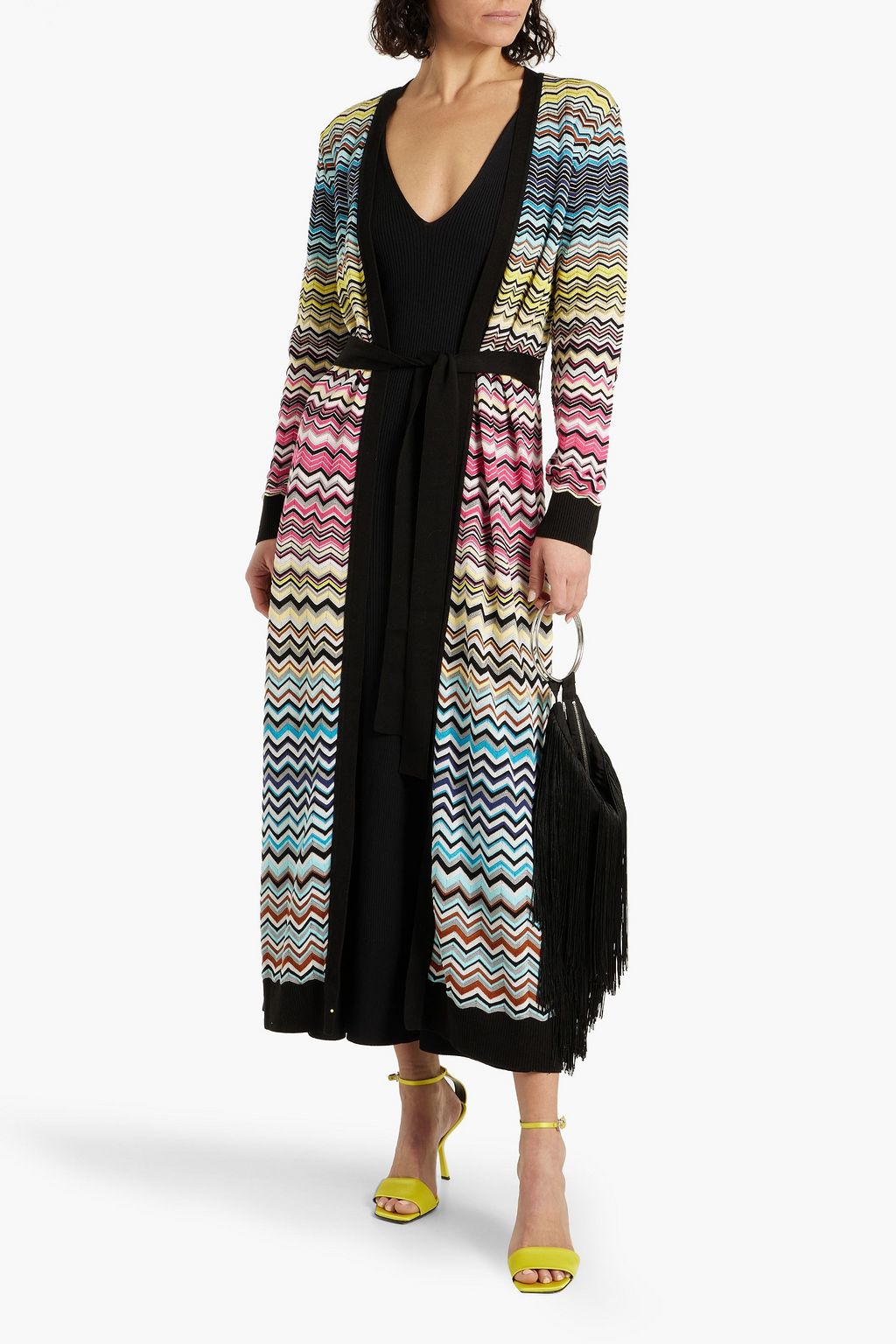 MISSONI كارديغان مصنوع من مزيج من القطن بحبكة كروشيه
