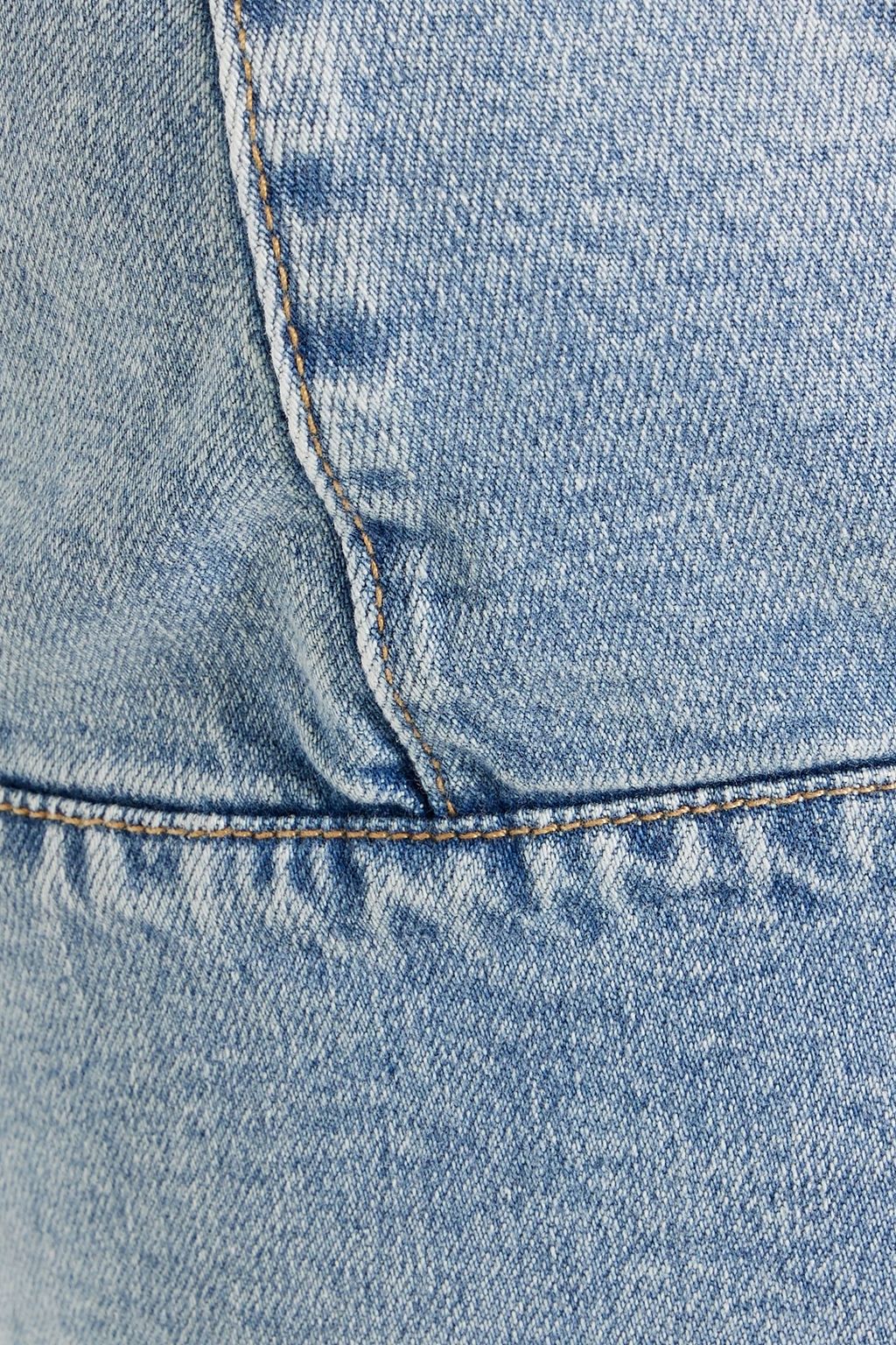 ALICE + OLIVIA JEANS Carli faded denim bra top