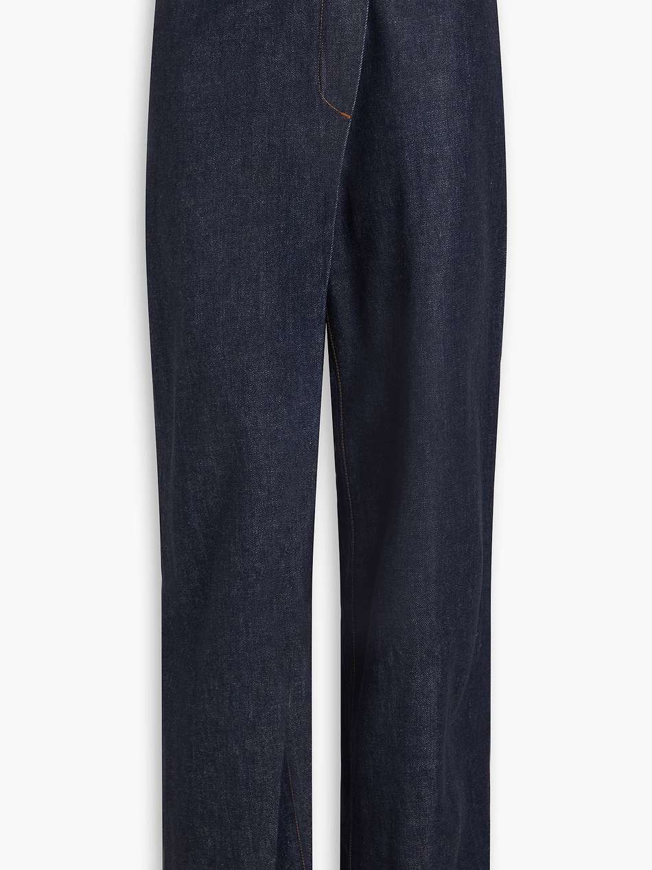 casey coated high-rise straight-leg jeans