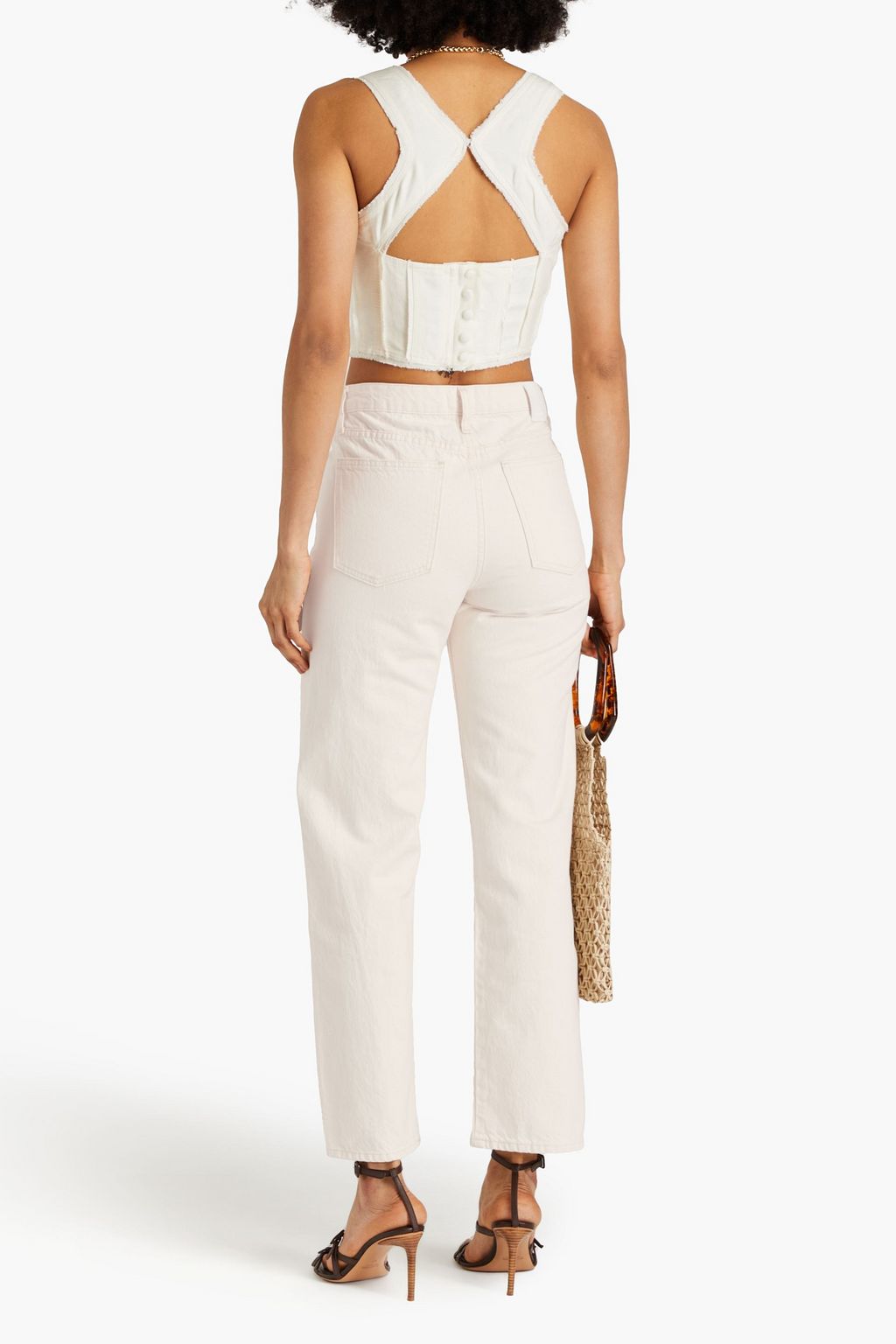 SIMKHAI Sawyer high-rise straight-leg jeans