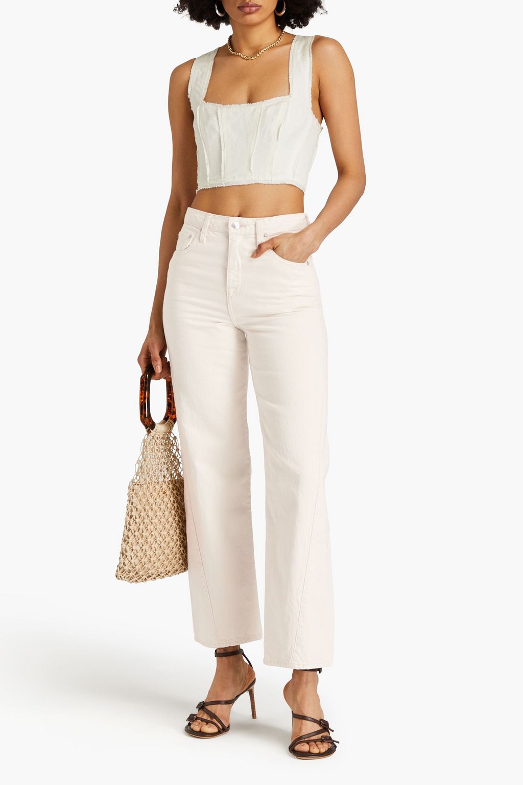 SIMKHAI Sawyer high-rise straight-leg jeans