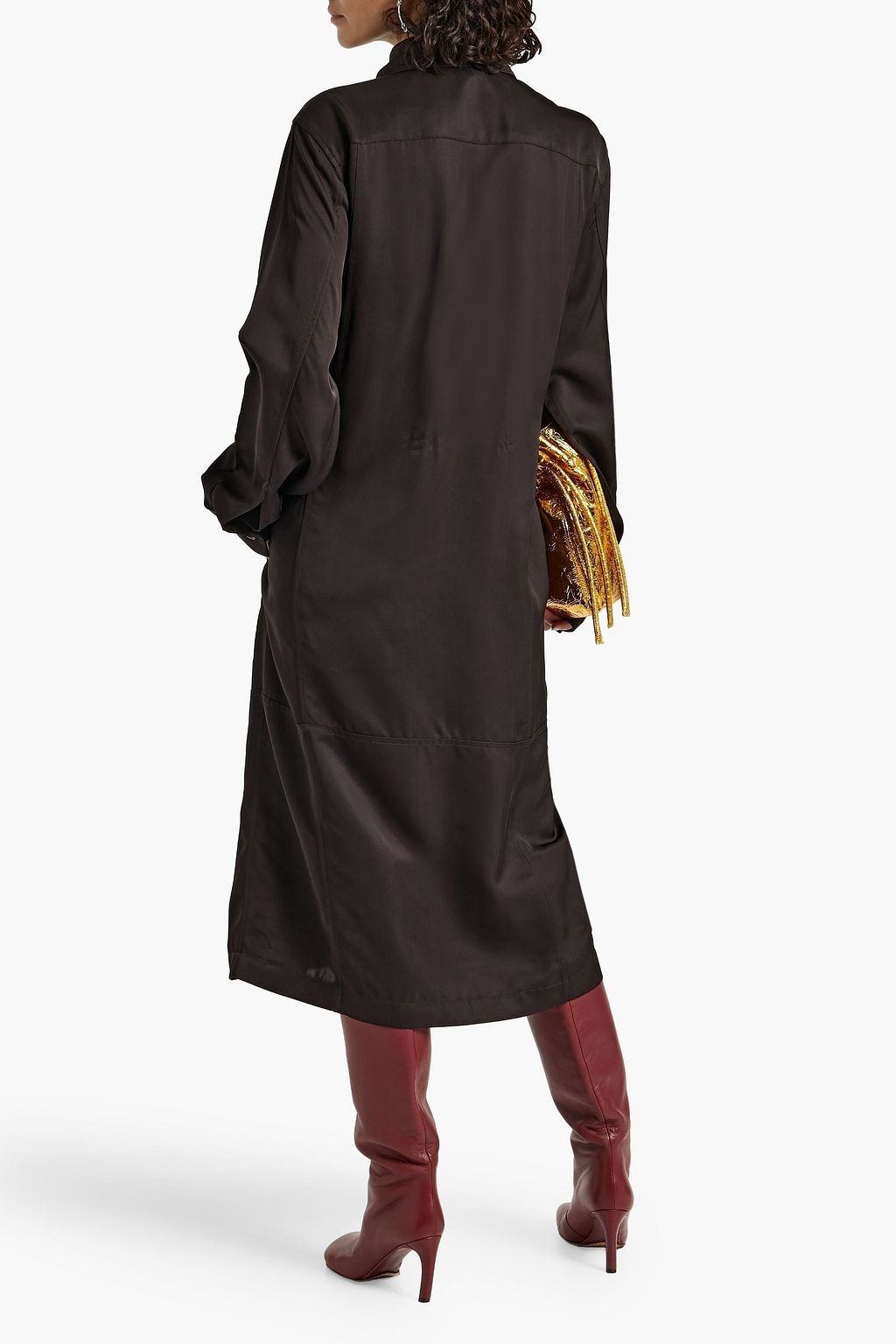 JIL SANDER Belted twill coat