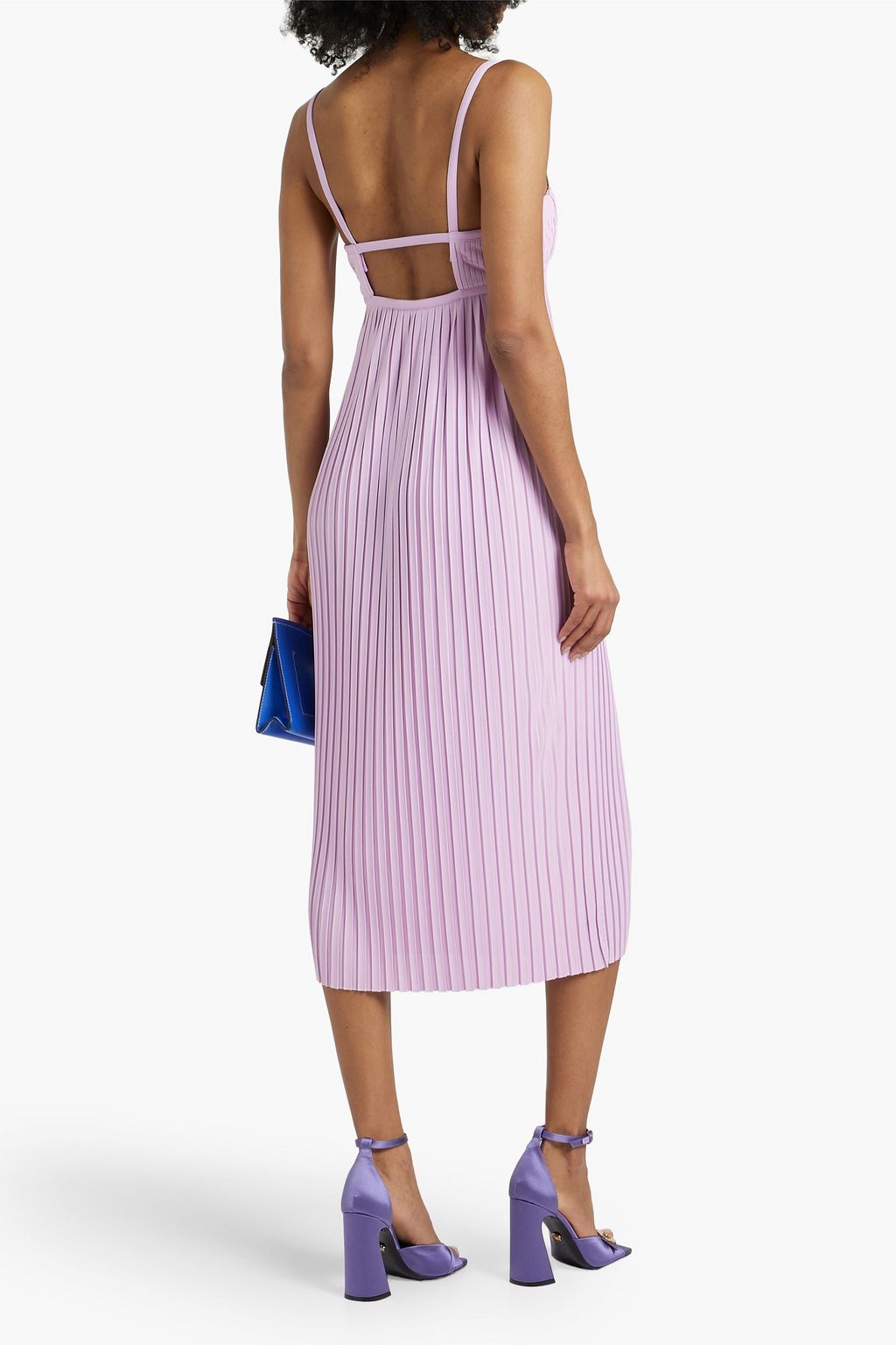 PUCCI Cutout pintucked crepe midi dress