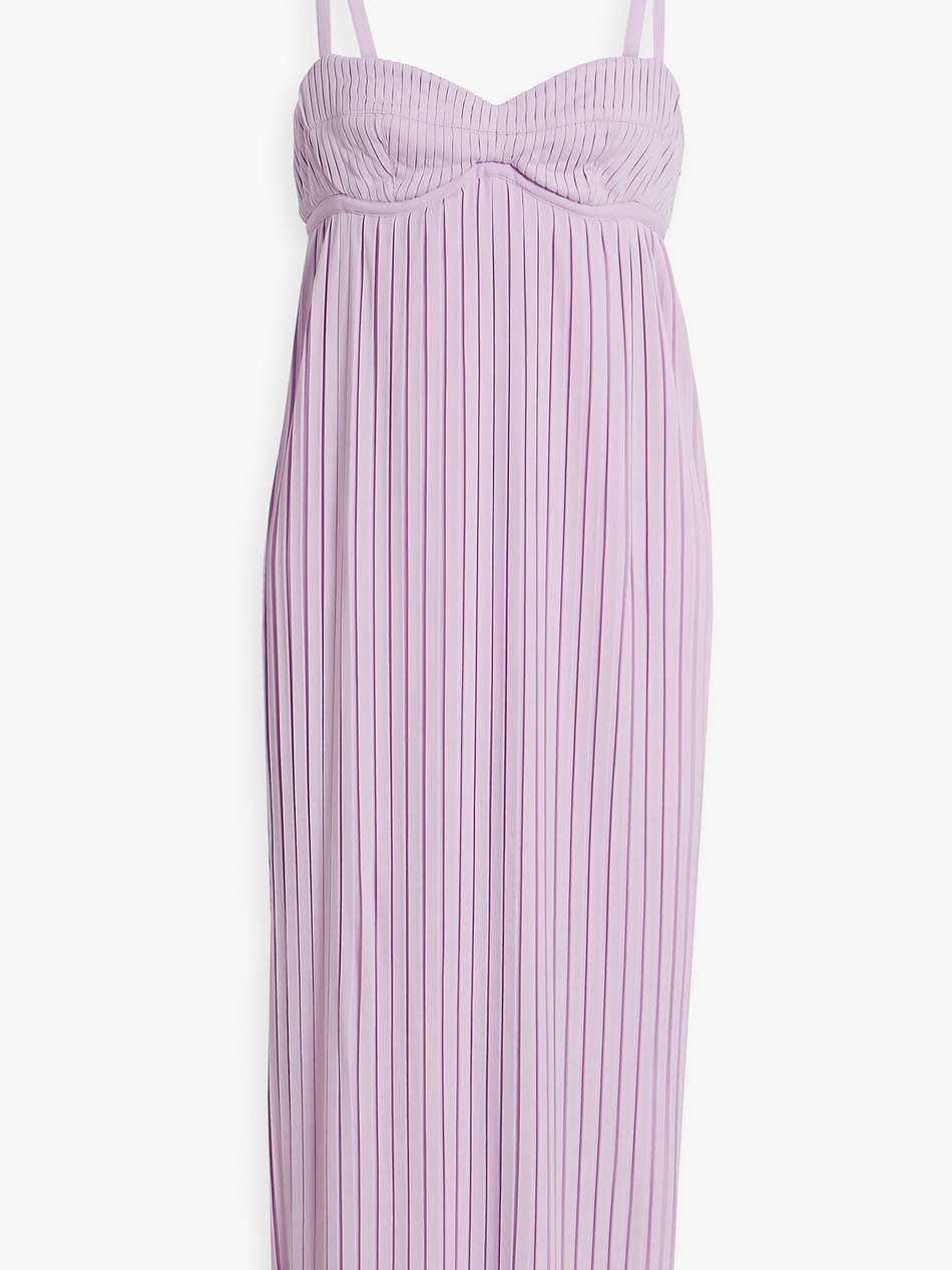 cutout pintucked crepe midi dress