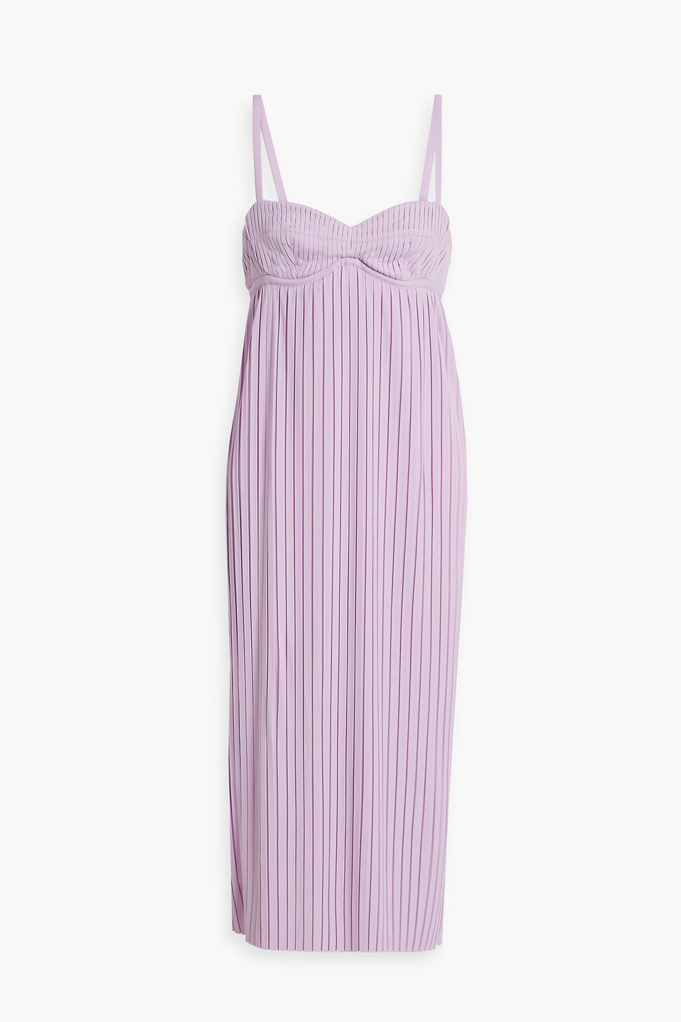 Pucci Cutout Pintucked Crepe Midi Dress In Lilac