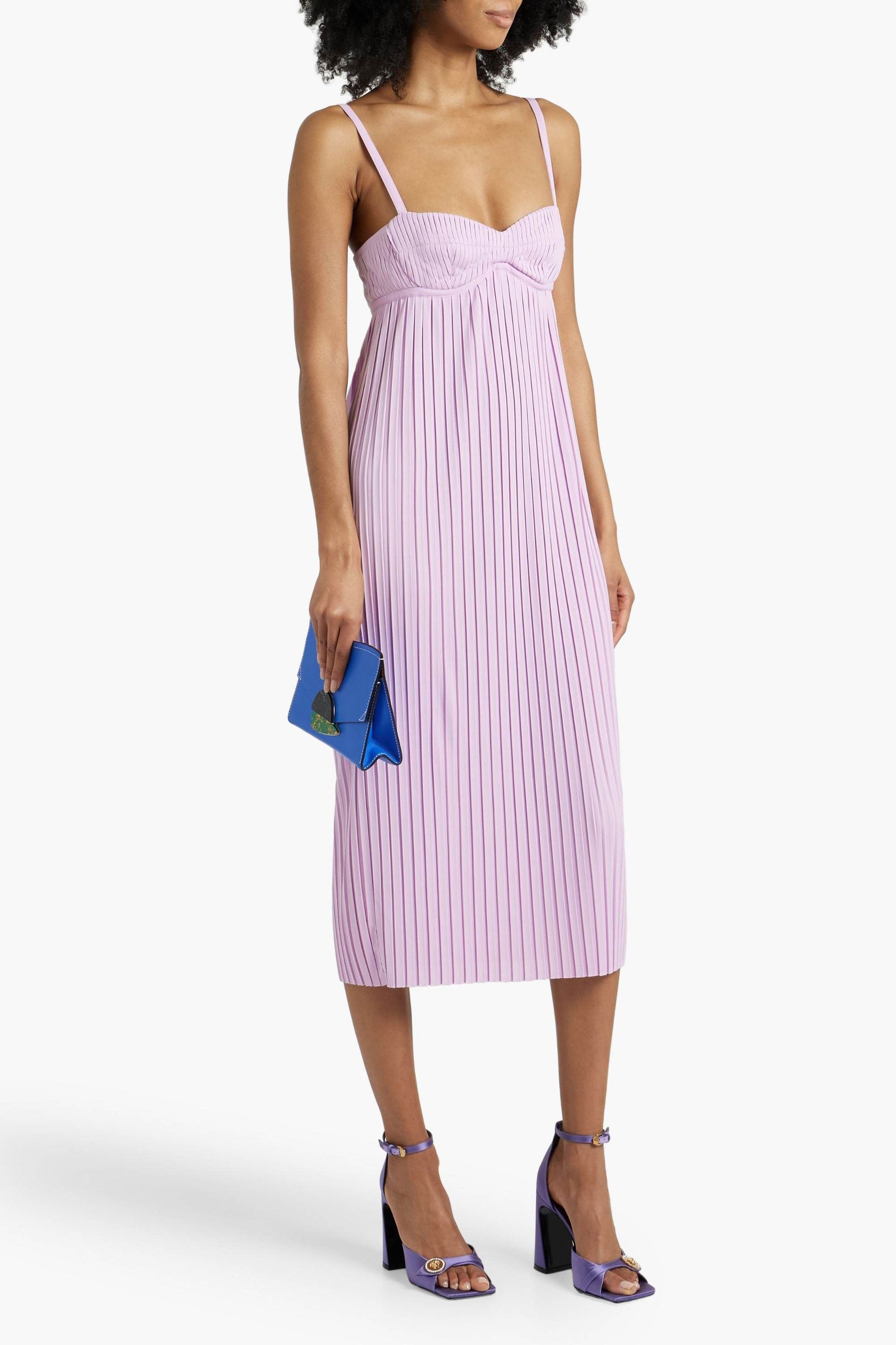 Pucci Cutout pintucked crepe midi dress