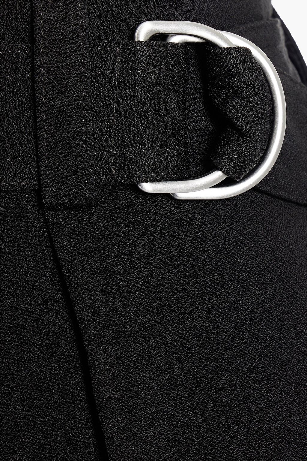 JIL SANDER Belted pleated crepe wide-leg pants