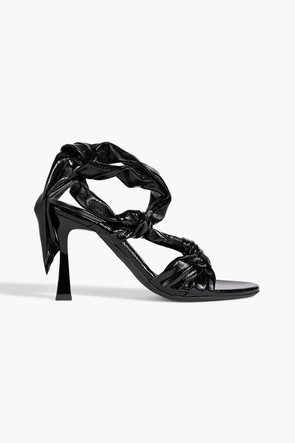 Dydleen textured patent-leather sandals