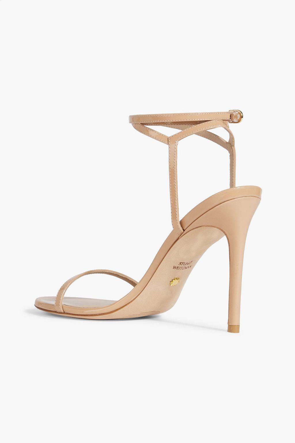 STUART WEITZMAN Faux patent-leather sandals