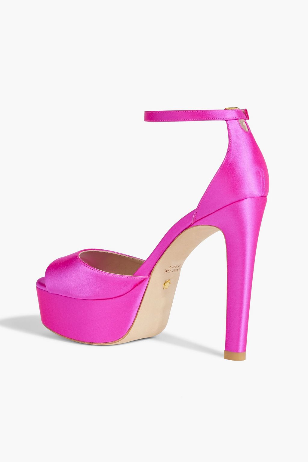 STUART WEITZMAN Satin platform sandals