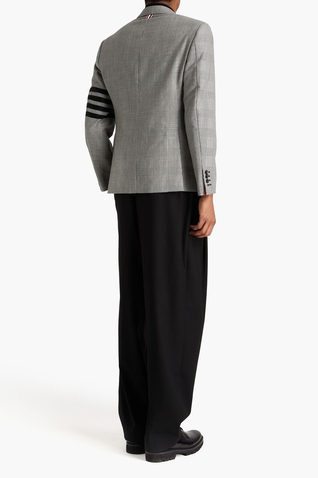 THOM BROWNE بليزر مصنوع من الصوف ومزين بنقشة مربّعات برنس أوف ويلز